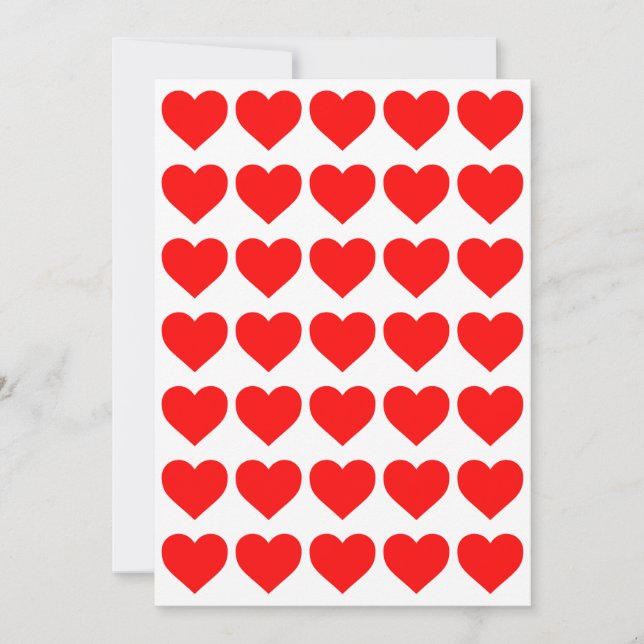 Cartes Pour Fêtes Annuelles motif de conception de cœurs rouges valentin amour (Devant)