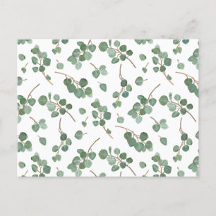 Cartes Pour Fêtes Annuelles Motif de feuillage de l'arbre en argent Eucalyptus