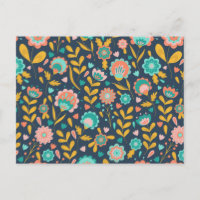 Motif de fleurs d'art populaire