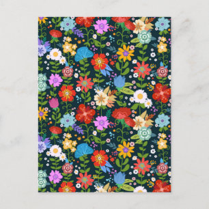 Cartes Pour Fêtes Annuelles Motif de fleurs sans soudure Ditsy-13554