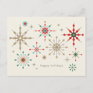 Cartes Pour Fêtes Annuelles Motif de flocon de neige complexe