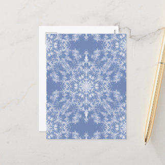 Cartes Pour Fêtes Annuelles Motif de flocon de neige en dentelle Abstraite sur