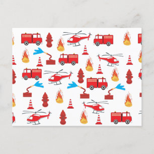 Cartes Pour Fêtes Annuelles Motif de la Brigade des Moteurs de Camion de Trans