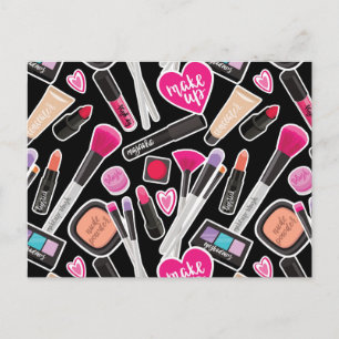 Cartes Pour Fêtes Annuelles Motif de maquillage néon