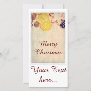 Cartes Pour Fêtes Annuelles Motif de Noël avec des fruits...