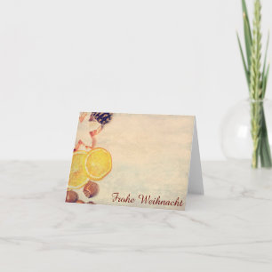Cartes Pour Fêtes Annuelles Motif de Noël avec des fruits...