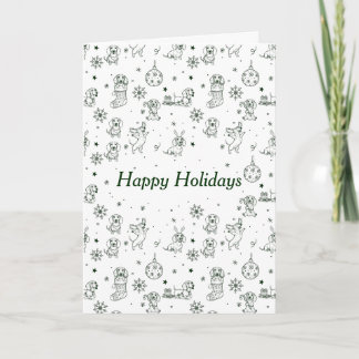 Cartes Pour Fêtes Annuelles Motif de Noël de teckel