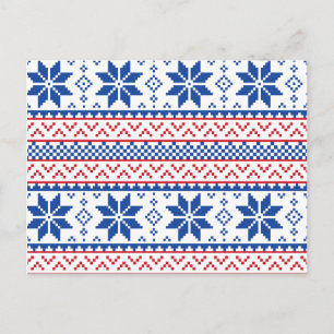 Cartes Pour Fêtes Annuelles Motif de Noël des Snowflakes nordiques