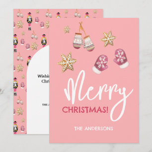 Cartes Pour Fêtes Annuelles Motif de Noël moderne Pastel
