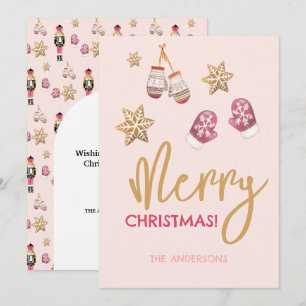 Cartes Pour Fêtes Annuelles Motif de Noël moderne Pastel