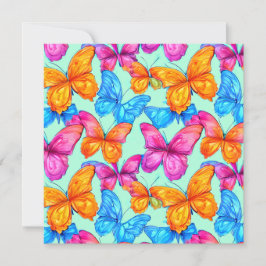Cartes Pour Fêtes Annuelles Motif de papillons colorés