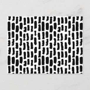 Cartes Pour Fêtes Annuelles Motif de pointes de pinceau noir