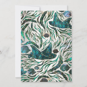 Cartes Pour Fêtes Annuelles Motif de poisson stingray et squelette Abalone