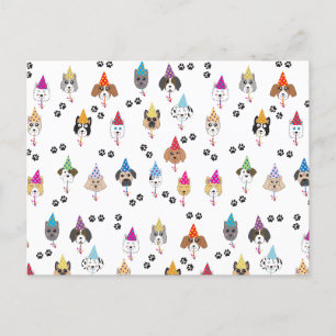 Cartes Pour Fêtes Annuelles Motif des chiens de fête d'anniversaire