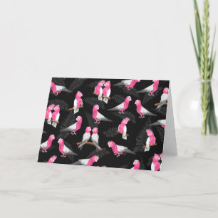 Cartes Pour Fêtes Annuelles Motif d'oiseau aux coques roses