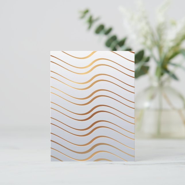 Cartes Pour Fêtes Annuelles Motif d'or 3 (Debout devant)