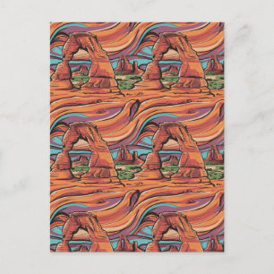 Cartes Pour Fêtes Annuelles Motif du parc national Abstrait Arches