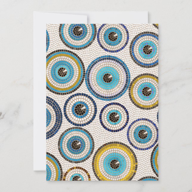 Cartes Pour Fêtes Annuelles Motif en mosaïque de l'oeil maléfique (Devant)