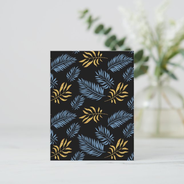 Cartes Pour Fêtes Annuelles Motif feuille 17 (Debout devant)