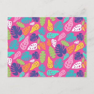 Cartes Pour Fêtes Annuelles Motif Feuille d'été de couleur vive