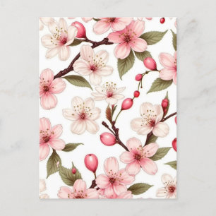 Cartes Pour Fêtes Annuelles Motif Fleurs cerises