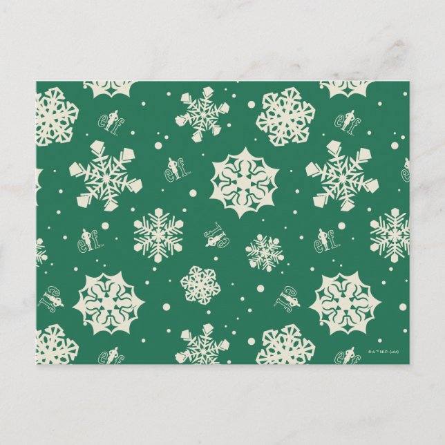 Cartes Pour Fêtes Annuelles Motif flocon de neige de Buddy l'elfe (Devant)