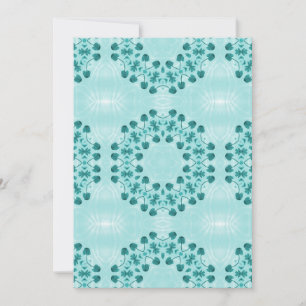 Cartes Pour Fêtes Annuelles Motif floral, bleu Turquoise