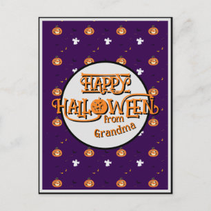 Cartes Pour Fêtes Annuelles Motif Halloween Violet Fantasmagorique Personnalis