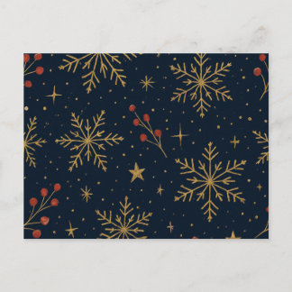 Cartes Pour Fêtes Annuelles Motif Lueur d'Hiver Dorée | Vacances