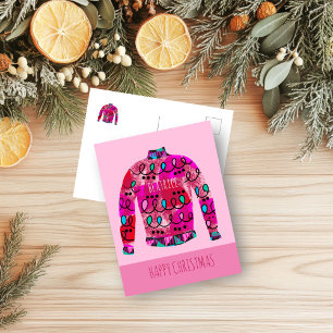 Cartes Pour Fêtes Annuelles Motif moche de Noël nommé