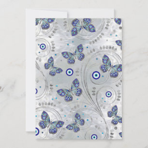 Cartes Pour Fêtes Annuelles Motif oeil papillon sur perle