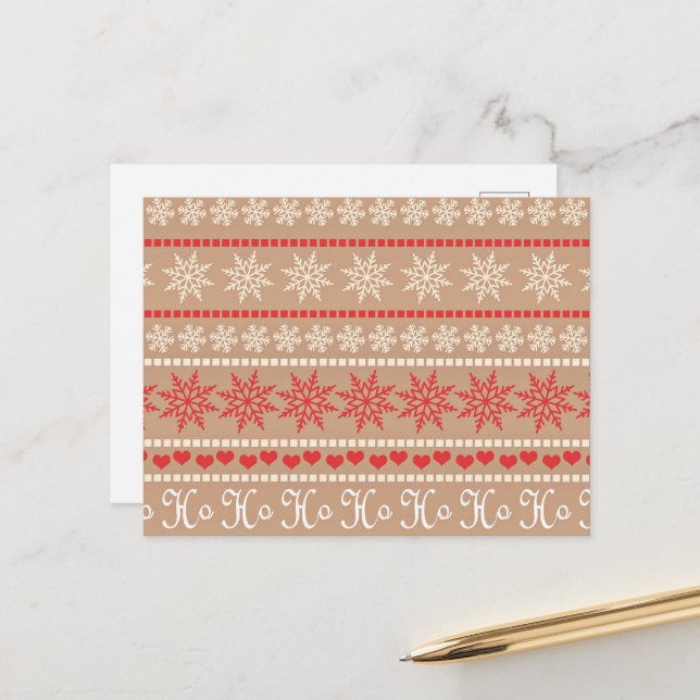 Cartes Pour Fêtes Annuelles Motif populaire de Noël (Devant/Arrière en situation)