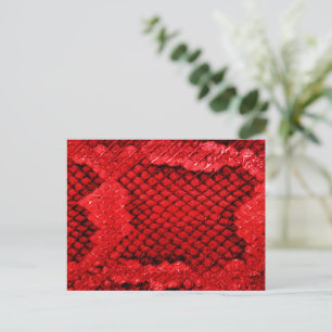 Cartes Pour Fêtes Annuelles Motif poster de animal rouge  peau de serpent exot