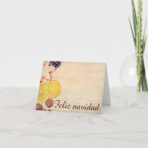 Cartes Pour Fêtes Annuelles Motif pour Noël avec des fruits...