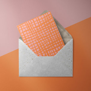 Cartes Pour Fêtes Annuelles Motif rétro pastel orange et rose