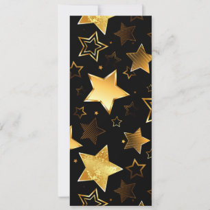 Cartes Pour Fêtes Annuelles Motif sans couture avec étoiles d'or