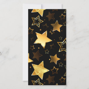 Cartes Pour Fêtes Annuelles Motif sans couture avec étoiles d'or