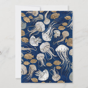 Cartes Pour Fêtes Annuelles Motif sous-marin de méduse