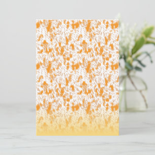 Cartes Pour Fêtes Annuelles Motif textile présentant un motif orange et or vib