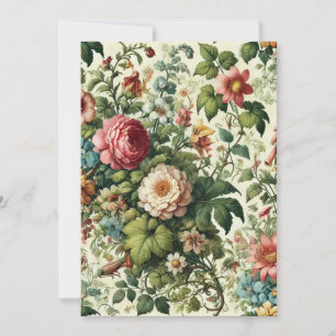 Cartes Pour Fêtes Annuelles Motif végétal sans joint