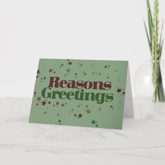 Cartes Pour Fêtes Annuelles Motifs athées Salutations (Devant)