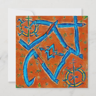 Cartes Pour Fêtes Annuelles Motifs berbères amazigh, signes et symboles abstra