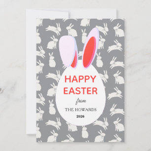 Cartes Pour Fêtes Annuelles Motifs de lapin modernes élégants Photo de Pâques