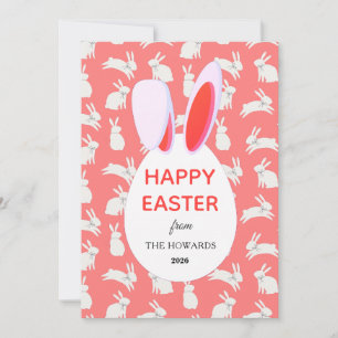 Cartes Pour Fêtes Annuelles Motifs de lapin modernes élégants Photo de Pâques