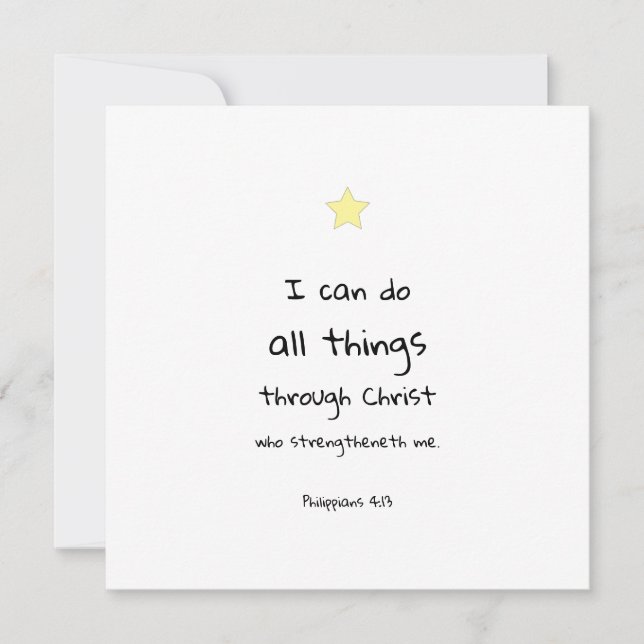 Cartes Pour Fêtes Annuelles Motivation Encourageant Bible Verse Citation Card (Devant)
