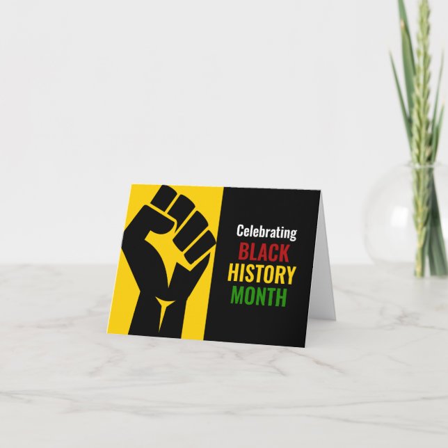 Cartes Pour Fêtes Annuelles Motivational Celebrational Black History Moth BHM (Devant)
