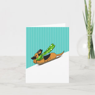 Cartes Pour Fêtes Annuelles Motoneige bergère allemande moderne