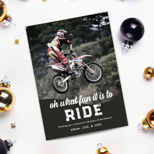 Cartes Pour Fêtes Annuelles Motorcross Amusement à monter Photo de Noël