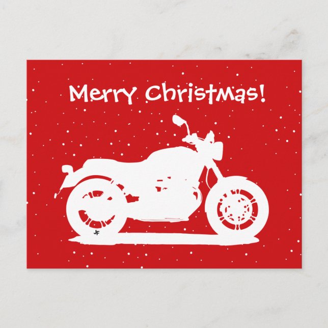 Cartes Pour Fêtes Annuelles Motorcycle (Devant)