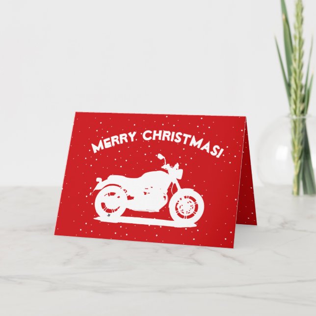 Cartes Pour Fêtes Annuelles Motorcycle (Devant)